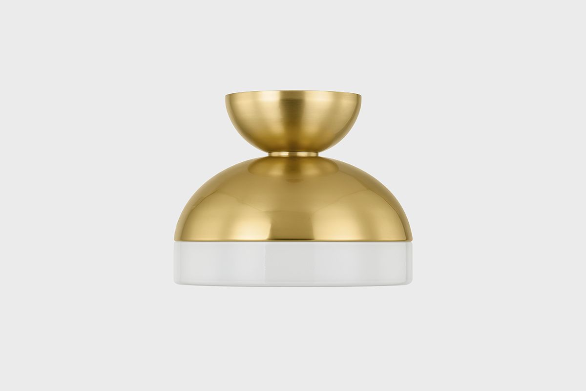 Image 5 Mitzi By Hudson Valley RUE 11 Inch 1 Lt. Aged Brass Flush Mount more views