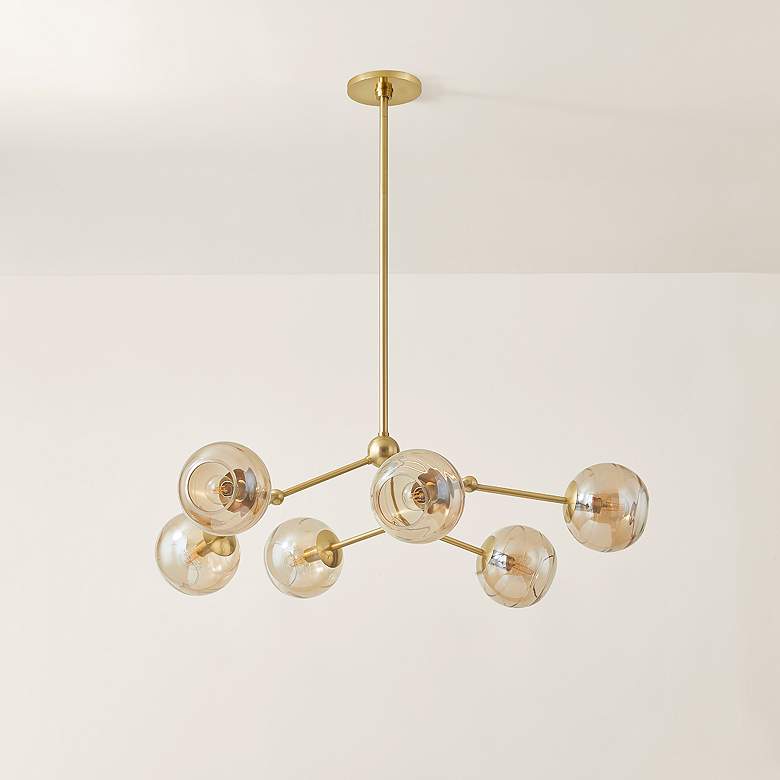Mitzi By Hudson Valley TRIXIE 34.75 Inch 6 Lt. Chandelier - #2416D ...