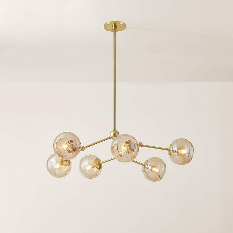 Mitzi By Hudson Valley TRIXIE 34.75 Inch 6 Lt. Chandelier - #2416D ...