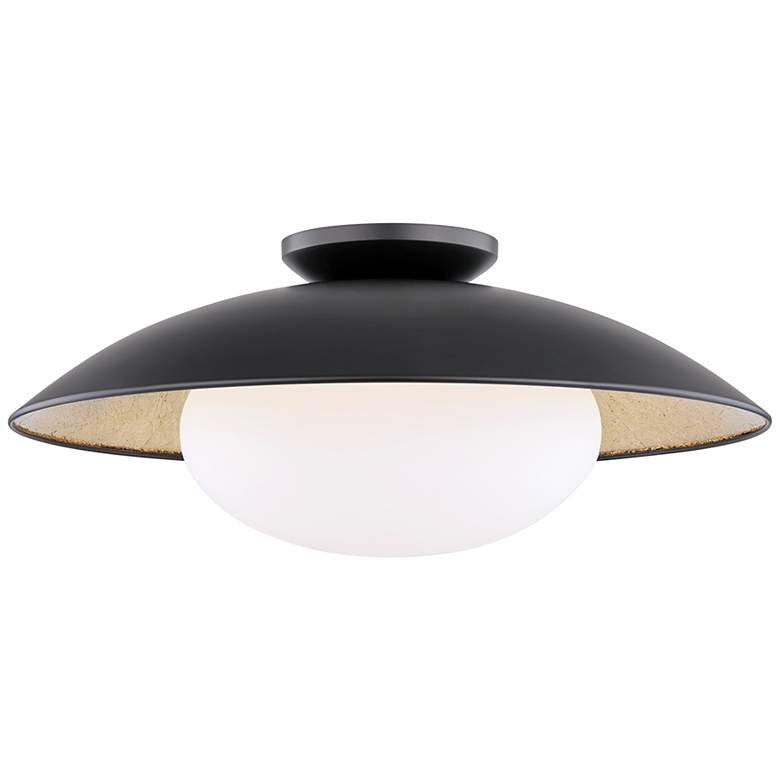 Image 2 Mitzi Cadence 21" Wide Black and Gold Modern Ceiling Light