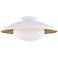 Mitzi Cadence 21" Wide Modern Dome White and Gold Ceiling Light
