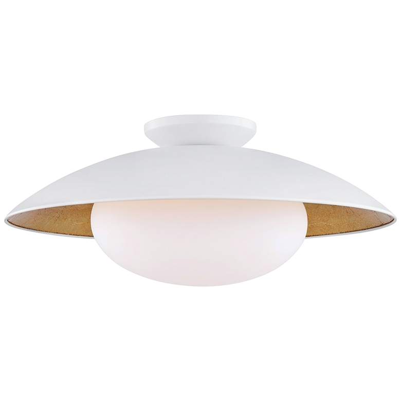 Image 2 Mitzi Cadence 21 inch Wide White and Gold Ceiling Light