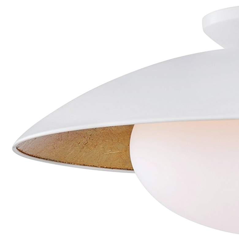 Image 3 Mitzi Cadence 21" Wide White and Gold Ceiling Light more views