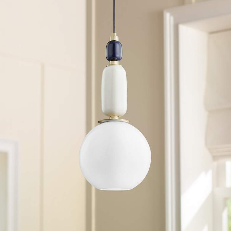 Image 1 Mitzi Camila 10 3/4" Wide Aged Brass Mini Pendant Light