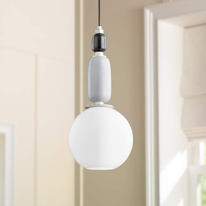 Image 1 Mitzi Camila 10 3/4 inch Wide Polished Nickel Mini Pendant Light