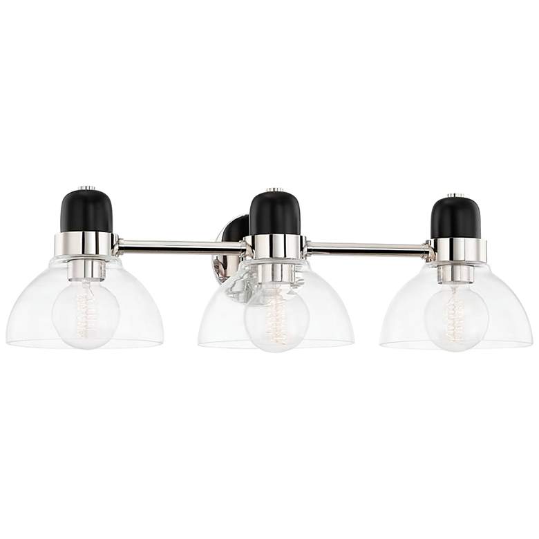 Image 1 Mitzi Camile 25" Wide Polished Nickel 3-Light Bath Light