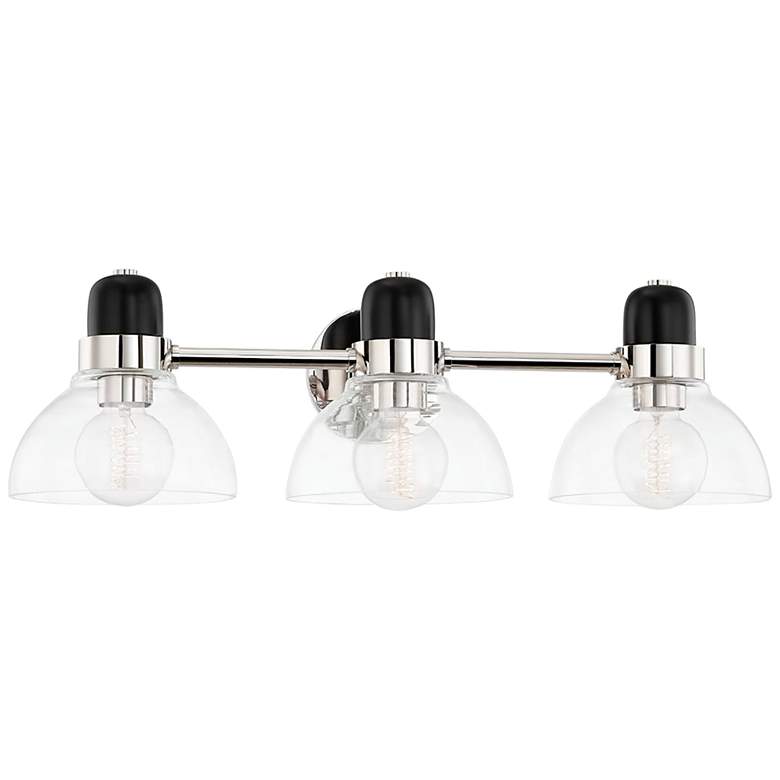 Image 1 Mitzi Camile 25 inch Wide Polished Nickel 3-Light Bath Light