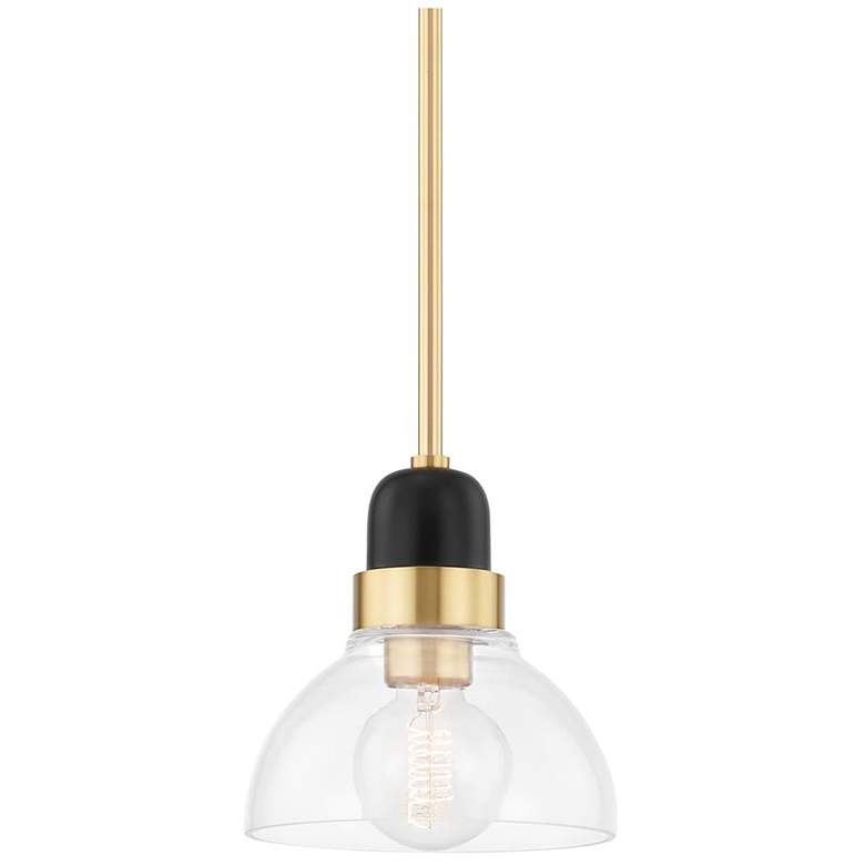 Image 1 Mitzi Camile 7 1/2" Wide Aged Brass Mini Pendant