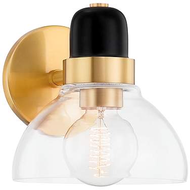 Mitzi Camile 8" High Aged Brass Wall Sconce