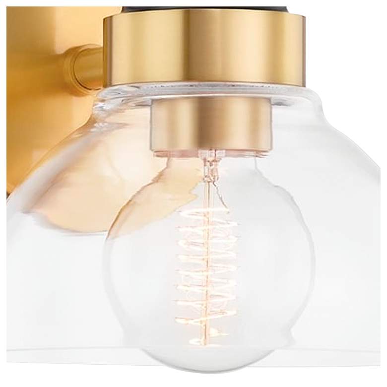 Image 2 Mitzi Camile 8" High Aged Brass Wall Sconce more views
