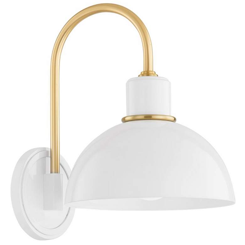 Image 1 Mitzi Camille 16 inch Aged Brass 1 Light Wall Sconce