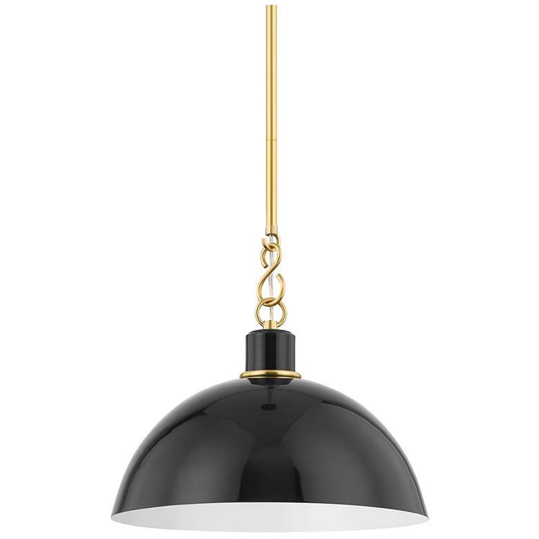 Image 1 Mitzi Camille 26" Aged Brass 1 Light Pendant