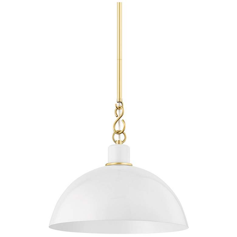 Image 1 Mitzi Camille 26" Aged Brass 1 Light Pendant