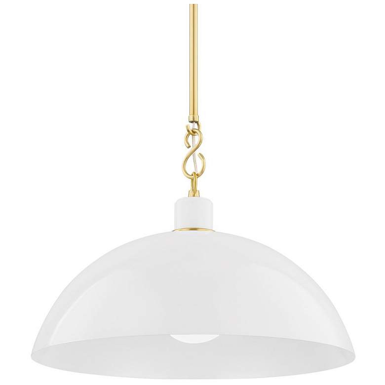 Image 1 Mitzi Camille 36" Aged Brass 1 Light Pendant