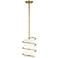 Mitzi Carly 8 1/4"W Gold Leaf Mini Pendant w/ Linen Shade