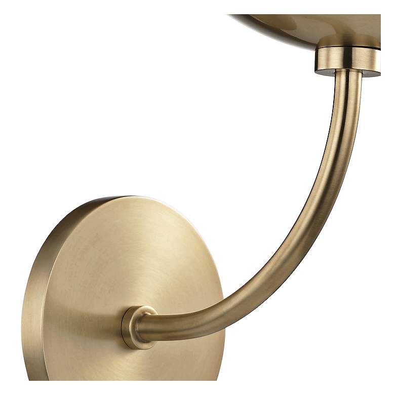 Image 2 Mitzi Carrie 14 3/4" High Aged Brass Wall Sconce more views