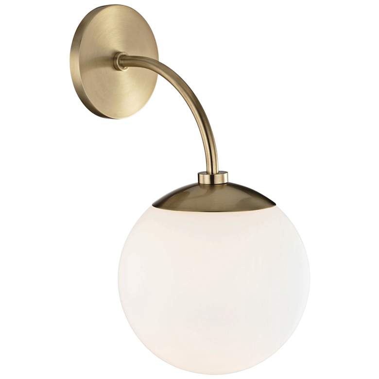 Image 3 Mitzi Carrie 14 3/4" High Aged Brass Wall Sconce more views