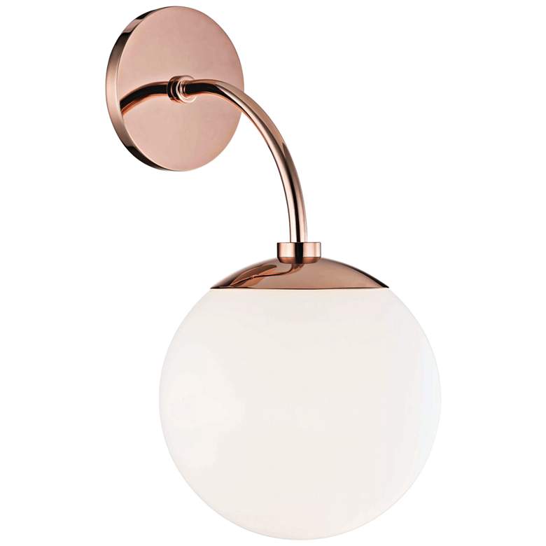 Mitzi Carrie 14 3/4&quot; High Polished Copper Wall Sconce more views