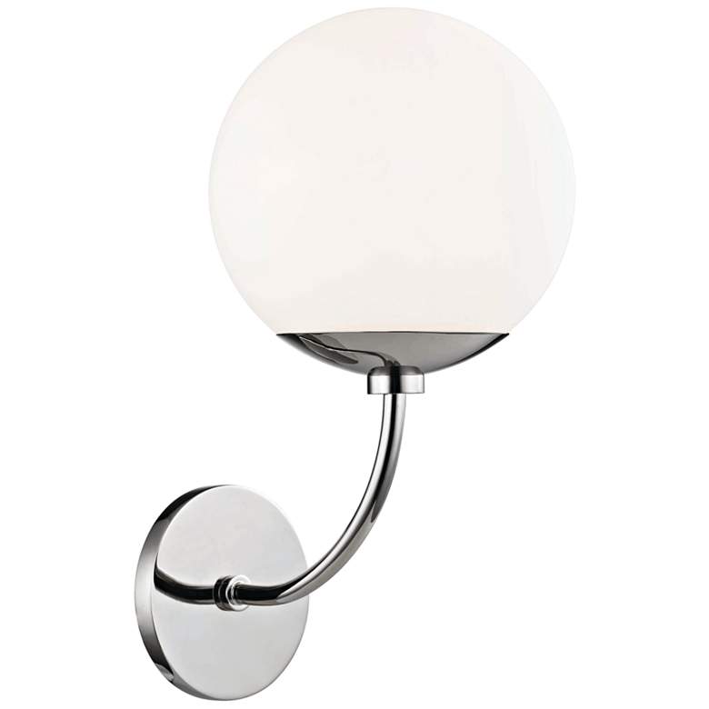 Image 1 Mitzi Carrie 14 3/4" High Polished Nickel Wall Sconce
