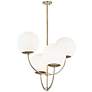 Thumbnail2 of Mitzi Carrie 29 3/4" Wide Aged Brass 4-Light Chandelier