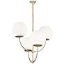 Mitzi Carrie 29 3/4" Wide Aged Brass 4-Light Chandelier