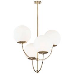 Mitzi Carrie 29 3/4" Wide Aged Brass 4-Light Chandelier