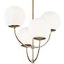 Thumbnail3 of Mitzi Carrie 29 3/4" Wide Aged Brass 4-Light Chandelier more views