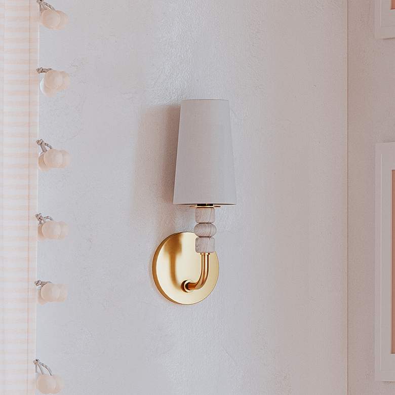 Image 2 Mitzi Casey 12 1/2" High Aged Brass Wall Sconce