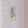 Mitzi Casey 12 1/2" High Aged Brass Wall Sconce in scene