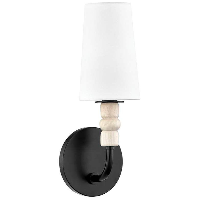 Image 1 Mitzi Casey 12 1/2" High Soft Black Wall Sconce