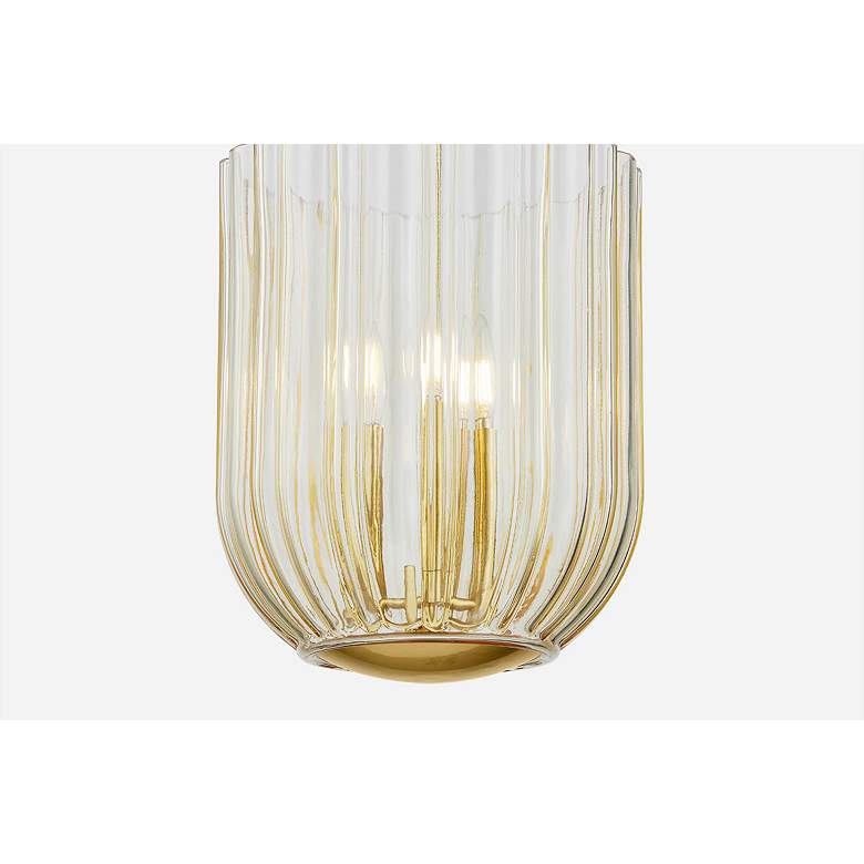 Image 5 Mitzi Cece 11" Wide 3-Light Modern Brass and Glass Bowl Pendant more views