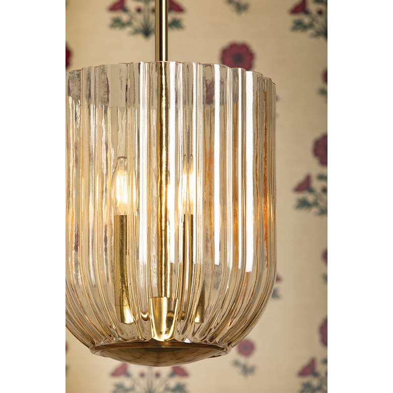 Image 7 Mitzi Cece 11" Wide 3-Light Modern Brass and Glass Bowl Pendant more views