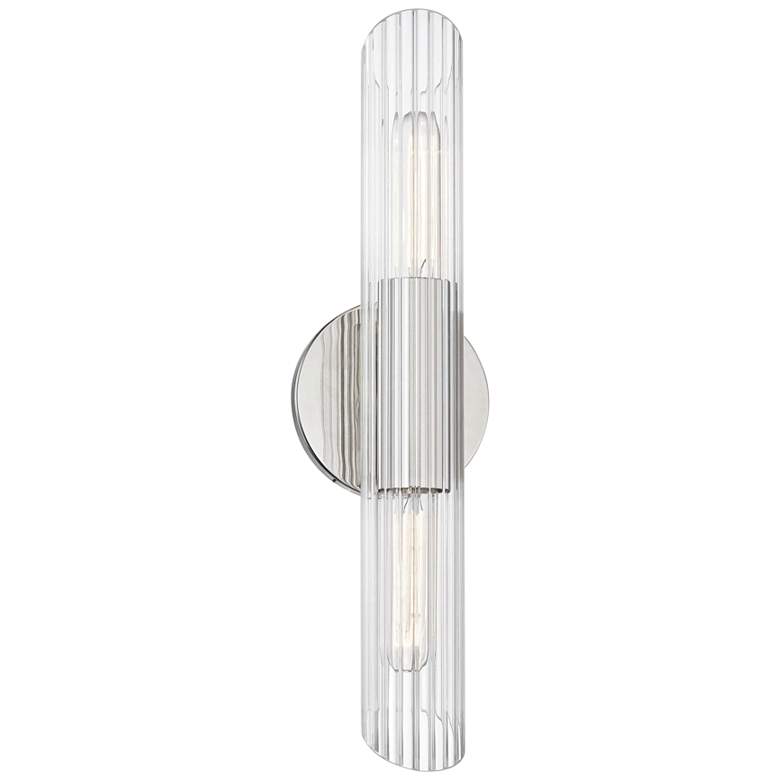 Image 2 Mitzi Cecily 17 1/4" High Polished Nickel 2-Light Wall Sconce