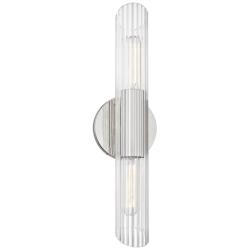 Mitzi Cecily 17 1/4&quot; High Polished Nickel 2-Light Wall Sconce