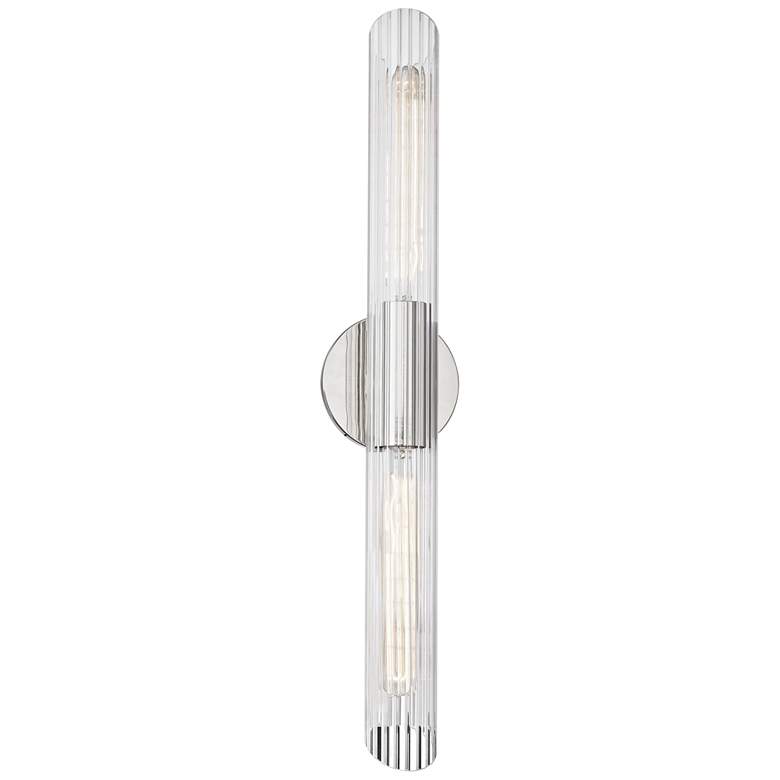 Image 2 Mitzi Cecily 24 3/4" High Polished Nickel 2-Light Wall Sconce