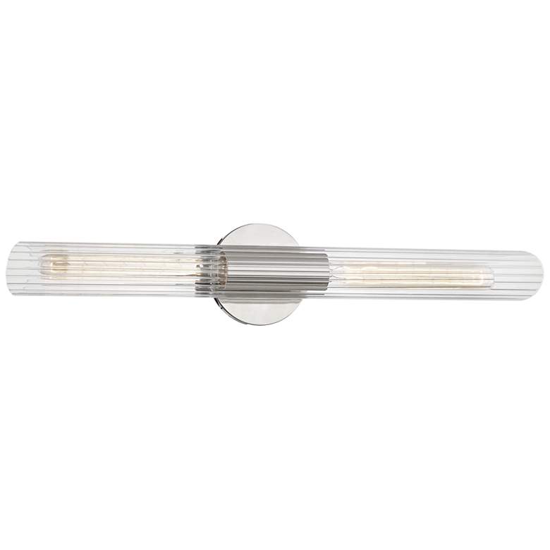 Image 4 Mitzi Cecily 24 3/4" High Polished Nickel 2-Light Wall Sconce more views