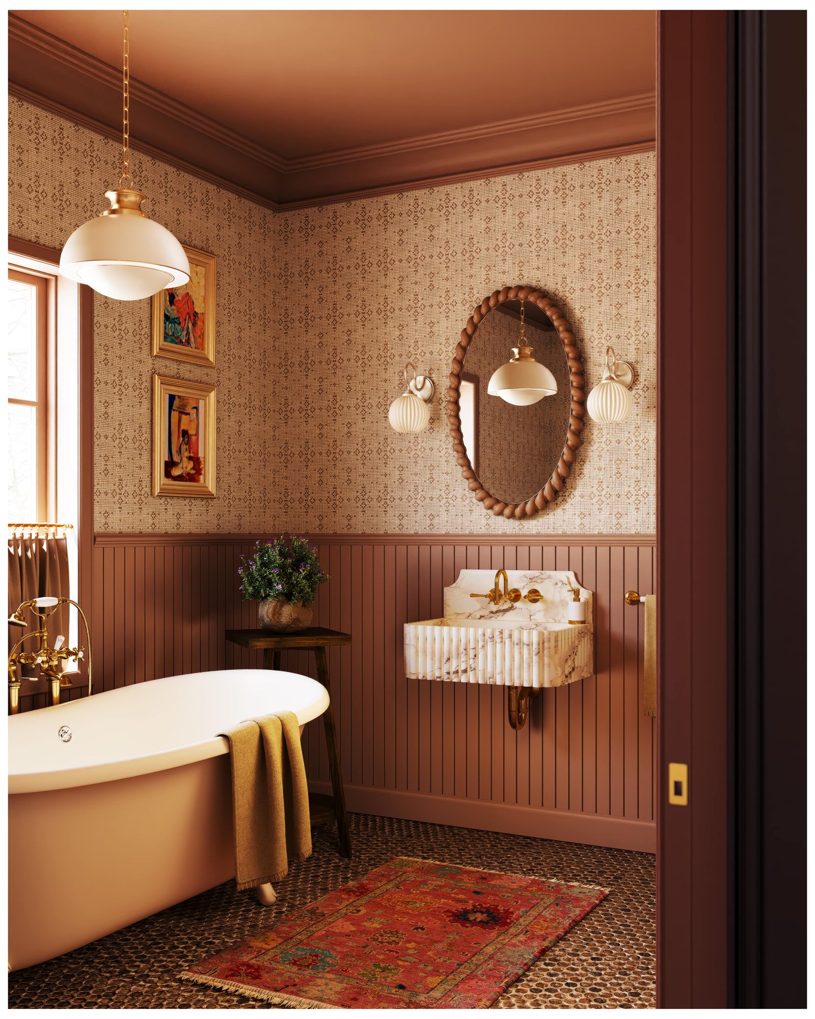 Mitzi Celine Pendant Aged Brass