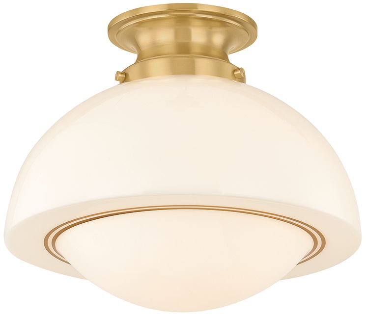 Mitzi Celine Semi Flush Aged Brass