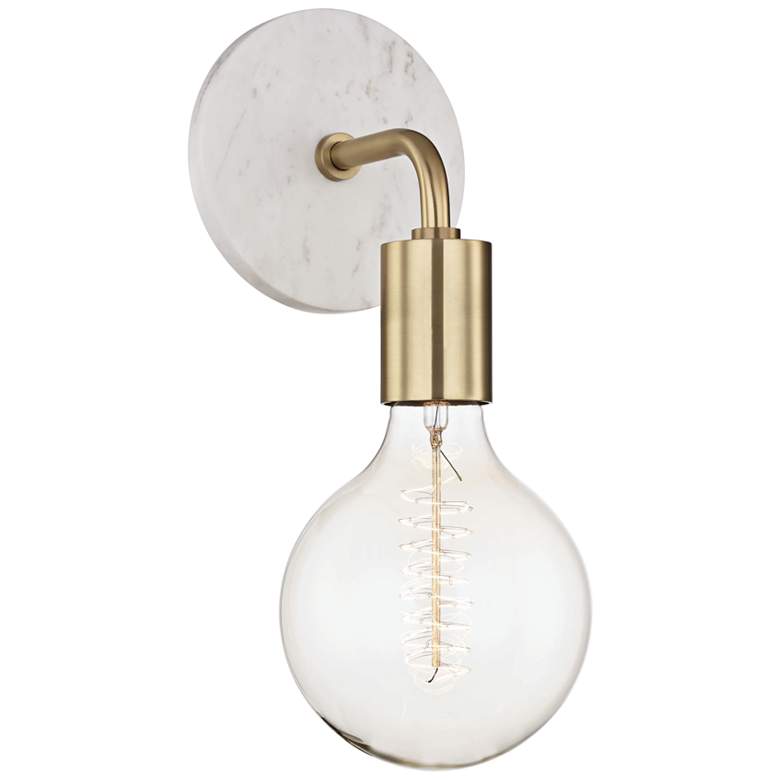 Image 1 Mitzi Chloe 13 High Aged Brass Wall Sconce