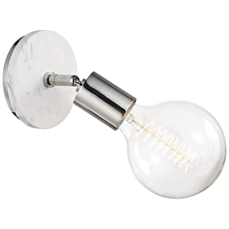 Image 1 Mitzi Chloe 9 1/2" High Polished Nickel Wall Sconce