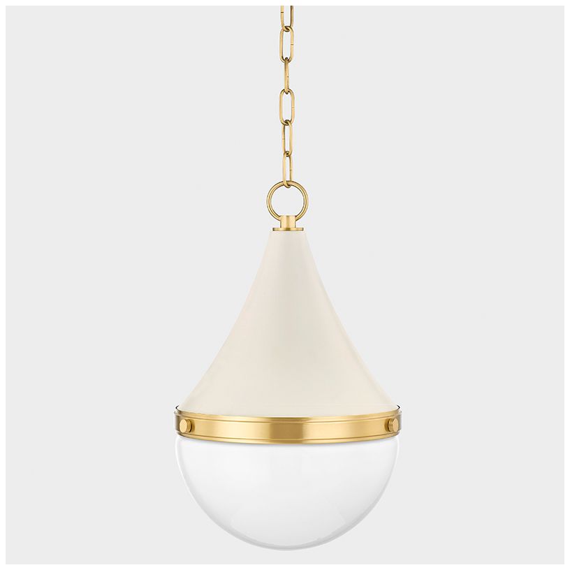 Image 2 Mitzi Ciara 11 3/4"W Aged Brass and Soft Cream Mini Pendant more views