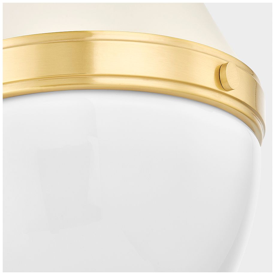 Image 3 Mitzi Ciara 11 3/4"W Aged Brass and Soft Cream Mini Pendant more views