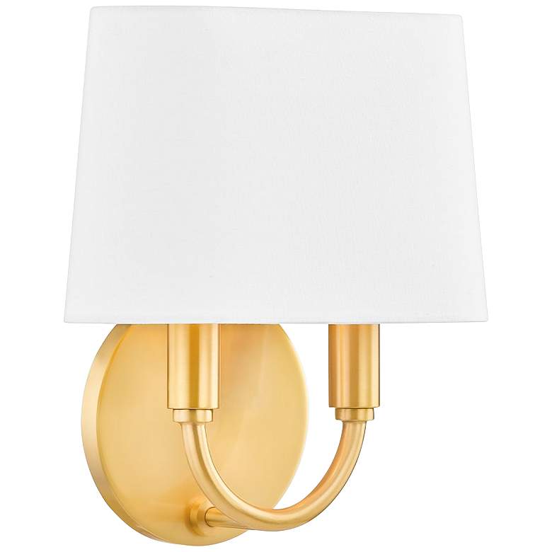 Image 1 Mitzi Clair 10 1/2 inch High Aged Brass Wall Sconce