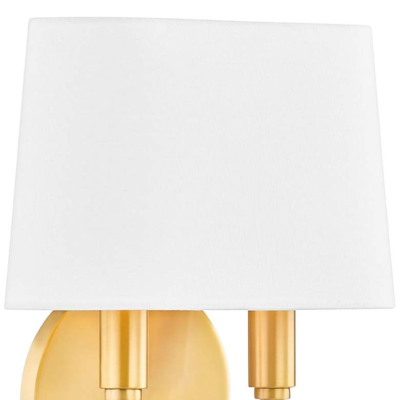 Image 2 Mitzi Clair 10 1/2" High Aged Brass Wall Sconce more views