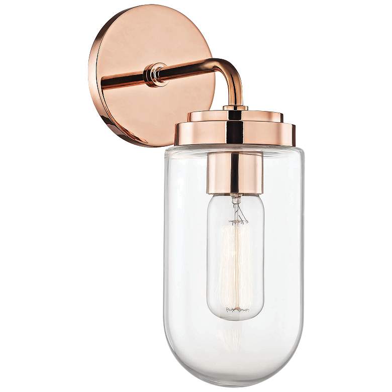 Image 1 Mitzi Clara 12 1/4" High Polished Copper Wall Sconce