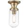 Mitzi Clara 4 3/4" Wide Aged Brass Ceiling Light
