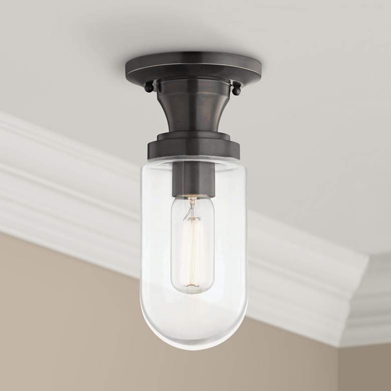Image 1 Mitzi Clara 4 3/4" Wide Old Bronze Ceiling Light