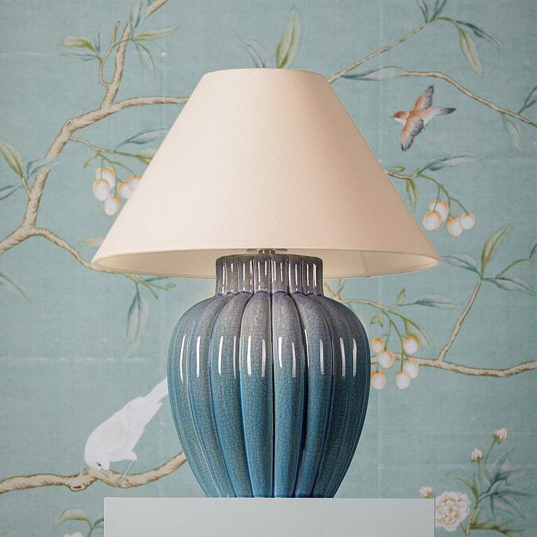 Image 6 Mitzi Clarendon 20" High Modern Urn Blue Metal Accent Table Lamp more views