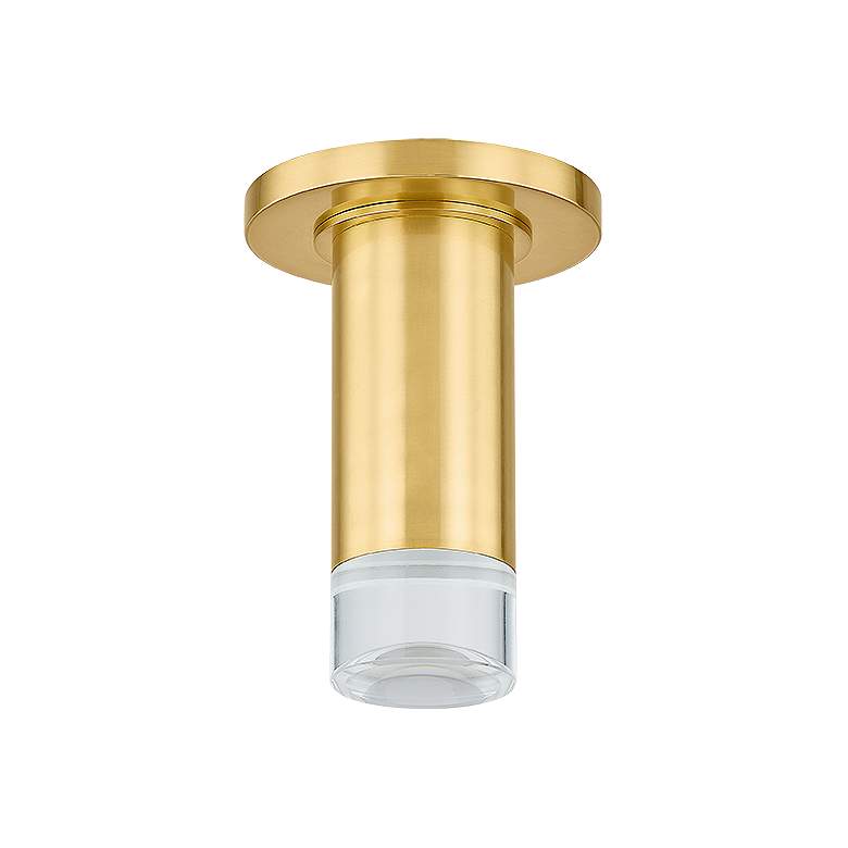 Image 1 Mitzi Claudie 4.75 In 1 Lt Flush Mount Aged Brass