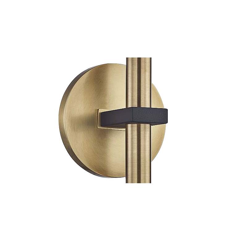 Image 2 Mitzi Colette 12 1/4 inch High 2-Light Aged Brass Wall Sconce more views